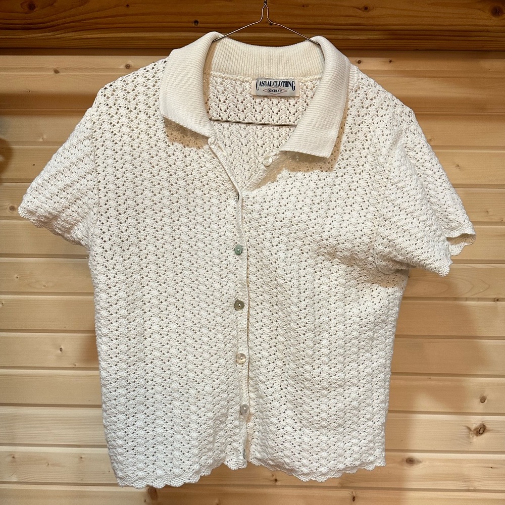 Vintage Cropped Button Up